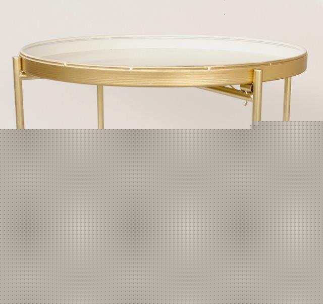 White Enamel Side Table